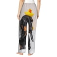 thumbnail image 3 of Balery Dachshund Sitting in Bathtub print Women's Pajama Pants,Ultra Lightweight Pjs,Lounge Pant-XX-Large, 3 of 9