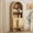 Oak, variant on 71" Tall Arched Kitchen Pantry Cabinet, Wood Bookcase Display Cabinet With Doors And Adjustable Shelves, Mid-Century Modern Versatile Cupboard For Dining Room, Bedroom