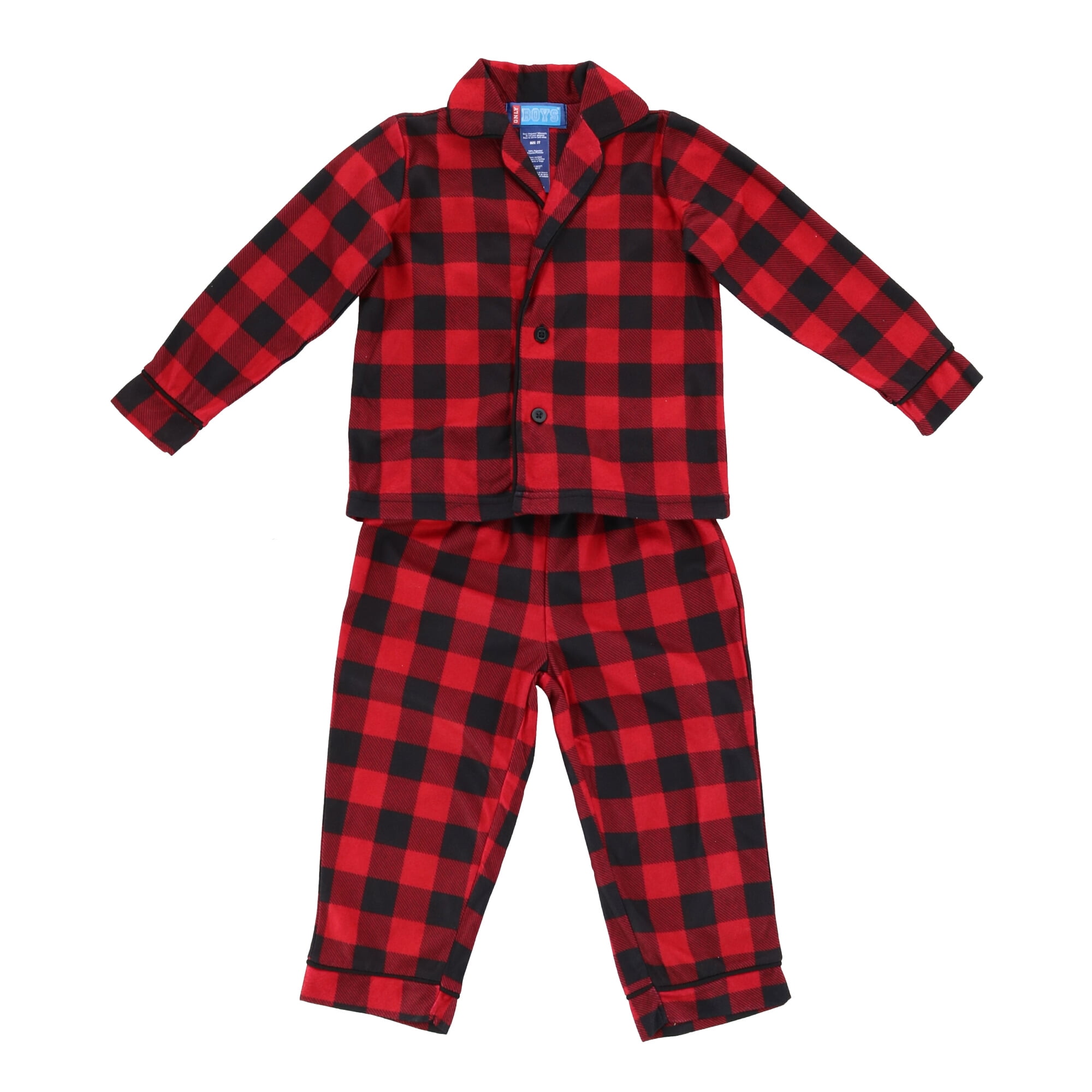 buffalo plaid baby girl pajamas