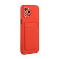 thumbnail image 4 of Allytech Case Compatible with iPhone 13 Pro, [Card Holder] [Soft TPU] [Ultra Slim & Lightweight] Shockproof Anti-Fingerprint Case for iPhone 13 Pro - Red, 4 of 6