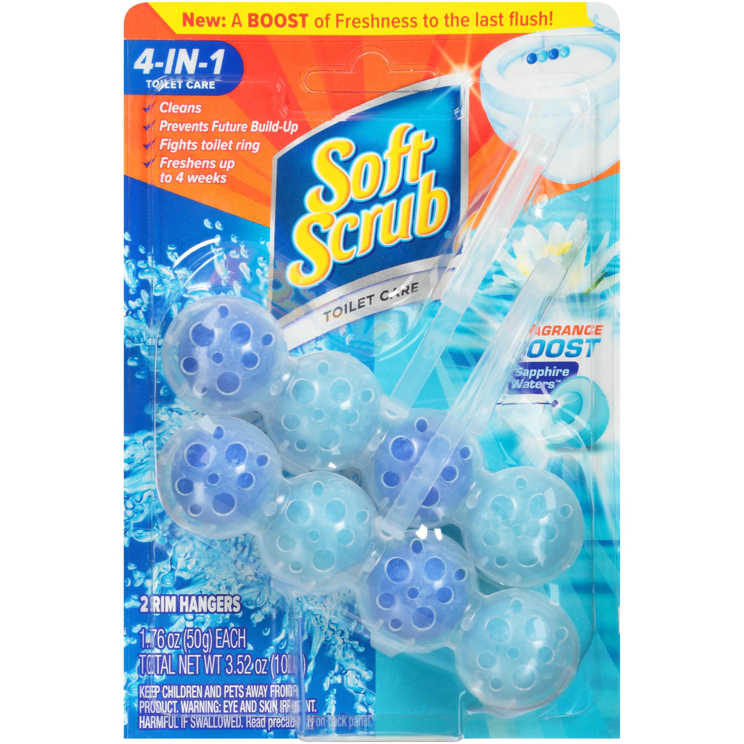 Soft Scrub 4in1 Rim Hanger Toilet Bowl Cleaner, Sapphire Waters, 2