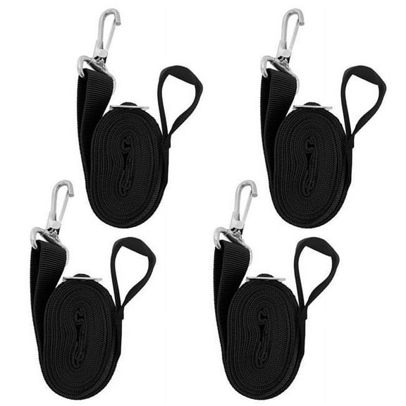 Knox 2xXH40 Adjustable Boat Straps for Bimini Tops, Marine Awning Webbing Straps, 316 Stainless Steel Snap Hooks, Marine Nylon Top Straps, Replacement Straps - Pack of 4