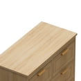 thumbnail image 6 of Kepooman Drawers Dresser, Rattan Cabinet with 4 Drawers, Accent Storage Cabinet for Living Room, Hallways, Natural, 6 of 8