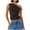 Brown, variant on RYDCOT Women One Shoulder Ruched Crop Tank Tops Casual off the Shoulder Twist Strap Summer Tanks Tops Sleeveless Going Out Crop Shirts Sales White