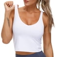 thumbnail image 5 of SMZ Womens' Sports Bra Longline Wirefree Padded with Medium Support Workout Tank Top, 5 of 7