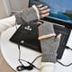 thumbnail image 3 of Guantes calefactables USB (azul marino), guantes calefactables de punto, manopla lavable con 3 temperaturas ajustables para ordenador, esquí, senderismo, guantes calefactables eléctricos, 3 of 5