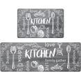 thumbnail image 3 of MeyJey Anti Fatigue Kitchen Rugs and Mats, 2 PCS Non-Slip Waterproof Runner Rug and Mat Set, Dark Gray, 3 of 11