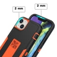 thumbnail image 5 of ELEHOLD Rugged Case for iPhone 15 Plus, Hybrid Heavy Duty Shockproof Hidden Bracket Kickstand Work with Magnetic Car Mount Case for iPhone 15 Plus 6.7",Black, 5 of 7