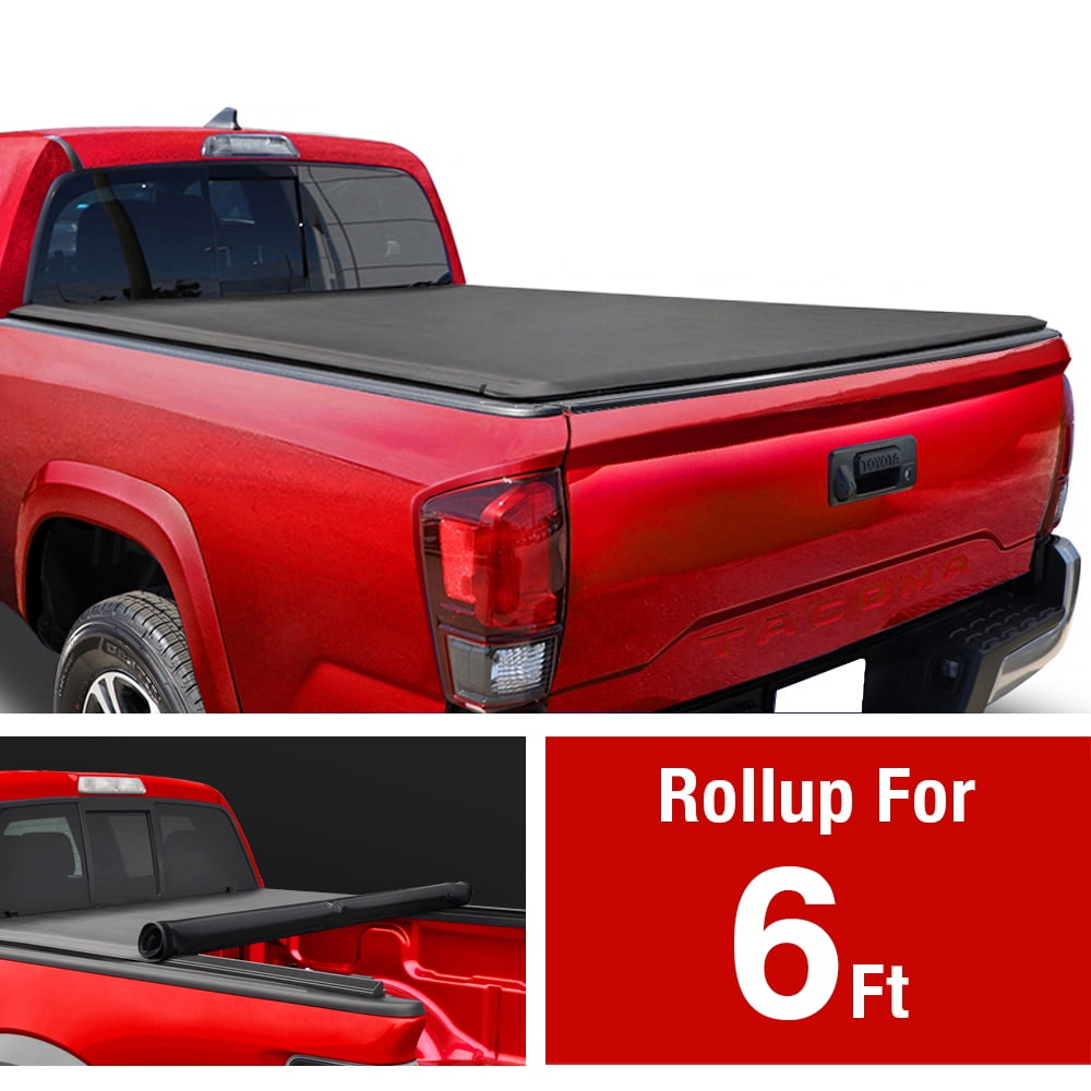 Soft Roll Up Truck Bed Tonneau Cover for 20162018 Toyota Fleetside 6' Bed For models
