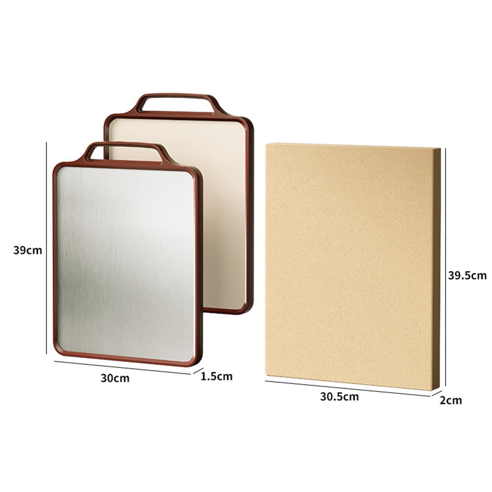 Dualoai Cutting Board Kitchen Utensil Household Chopping Board for Bread Cheese Meat Stainless Steel