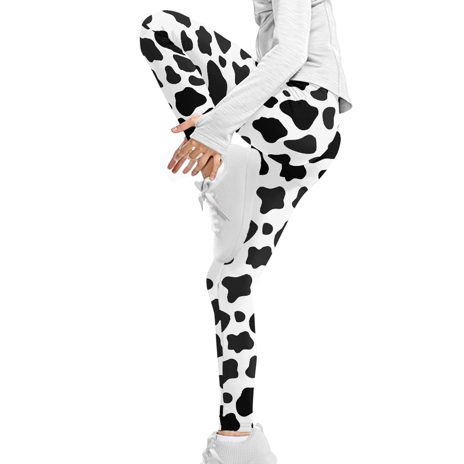 CLOOCL Female Fitness Leggings Women Print Cow Pattern Legging