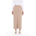 thumbnail image 3 of Camel Ankle Length Women's Plus Size Back Split Maxi Skirt, 3 of 5