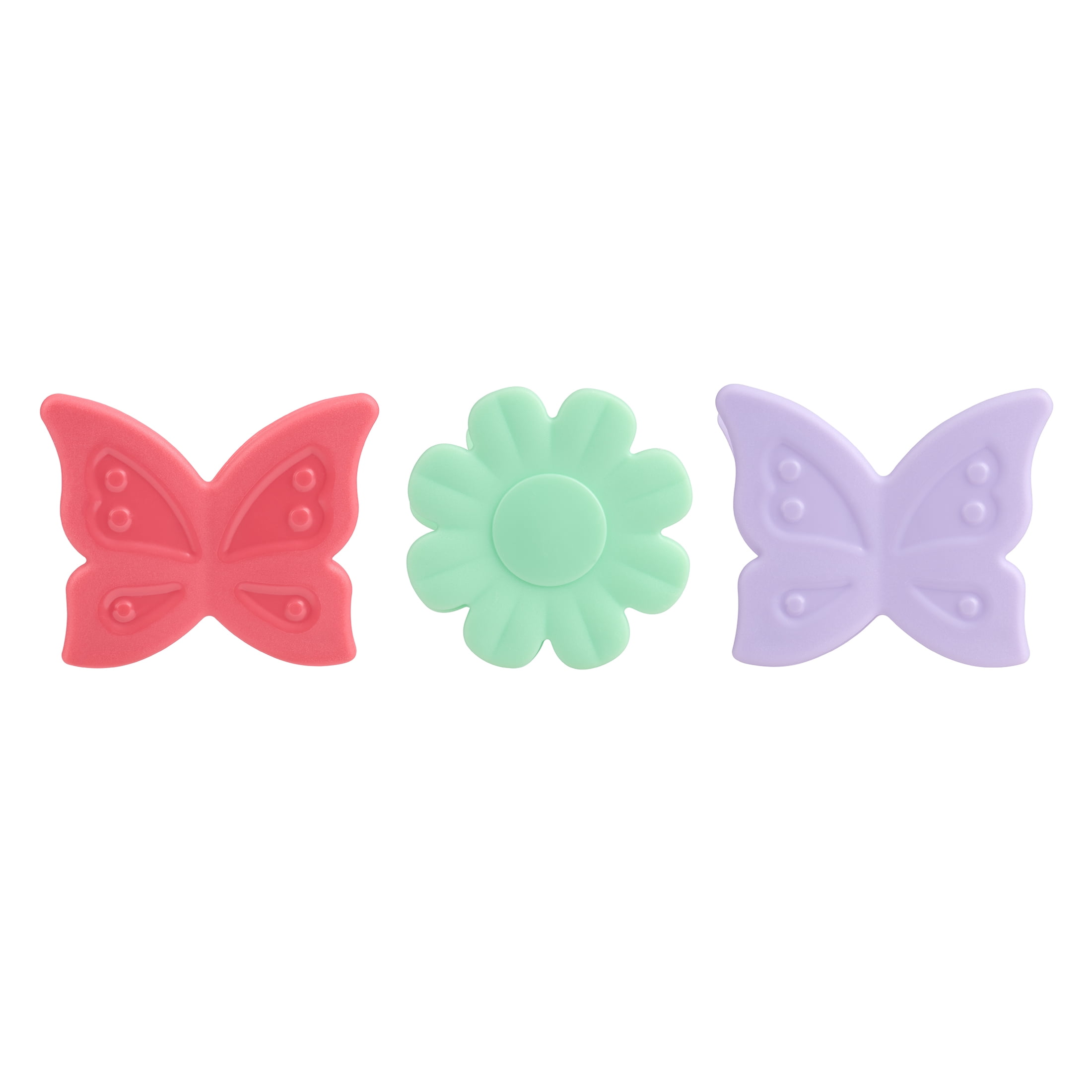 Tout pour célébrer – Lot de 3 pinces à sacs de cuisine papillon et fleur, en rose foncé, vert doux et violet doux