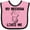 Pink and Black, variant on Inktastic My Meemaw Loves Me Girls Girls Baby Bib