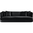 thumbnail image 3 of Meridian Furniture Alder Black Velvet Sofa, 3 of 17