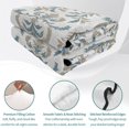 thumbnail image 4 of King Quilt Set 96''x106'', Blue Tan Flower Lightweight Bedspread Coverlet Set with 2 Pillow Shams, Abstract Vintage Ethnic Tribal Boho Breathable All Season Quilt Bedding for Bedroom/Guest Room, 4 of 9