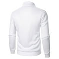 thumbnail image 6 of zfwon Mens Jumpers 1/4 Zip Long Sleeve Sweatshirts Fashion Regular Fit Work Gym Sweat Tracksuit Tops Casual Neck Neck Basic Pullover Plain Color Classic Golf Tops, 6 of 9