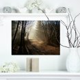 thumbnail image 1 of Dark Path in Fall Buggy Forest - Impression sur Toile Photographie de Paysage, 1 of 3