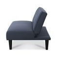 thumbnail image 4 of HFO Sawyer Modern Wood and Polyester Fabric Armless Futon in Blue, 4 of 11
