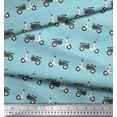 thumbnail image 3 of Soimoi Rayon Crepe Fabric Stripe & Scooter Transport Printed Fabric 1 Yard 46 Inch Wide, 3 of 4