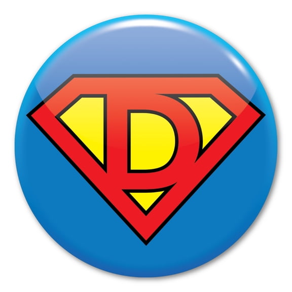 Super Dad Logo Circle Button with Magnetic Badge Back