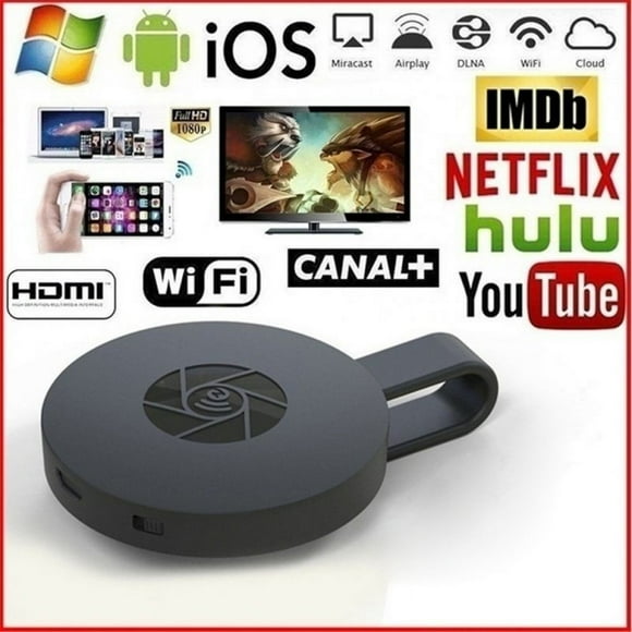 WiFi Wireless Display Dongle for Wireless HDMI Adapter Portable TV Receiver Airplay Dongle Mirroring Screen from Phone to Big Screen Miracast Support 720P