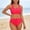 Red, variant on HAIJIE Tankini Women's Swimsuits 2 Piece with Boho Trim 4 Way Bikini Swimsuits Cover Ups Summer Dress for Women Soft Lightweight Beach Dress (Pink,M)