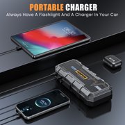 HOMPOW 7000A Jump Starter, 26000mAh Portable Car Battery Jump Starter for 10L Gas Engines & up to 12L Diesel, Battery Booster Power Pack, 12V Jump Box with LED Light, USB Quick Charge 3.0