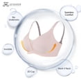 thumbnail image 3 of Bras for Women V Neck No Underwire Seamless Bra Mesh Bras Full Coverage T-Shirt Bras Bralettes, 3 of 6