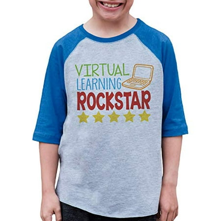 

7 ate 9 Apparel Virtual Learning Rockstar School Blue Shirt