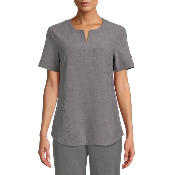 ClimateRight by Cuddl Duds Modern Fit Short Sleeve Scrub Top (Women's), 1 Count, 1 Pack