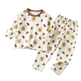 thumbnail image 4 of ITSAME Girls 2 Piece Outfit Long Sleeve Crewneck Pullover and Pants Letter Print Comfy Loungewear Set Size 3T, 4 of 5