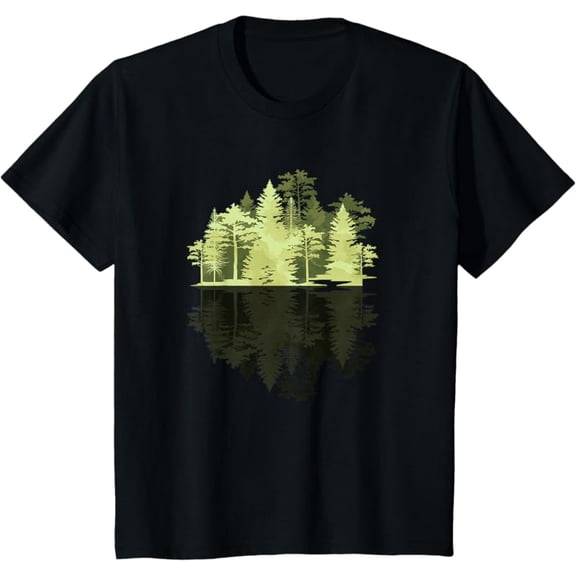 Outdoors Wildlife Trees Nature Reflection Forest T-Shirt