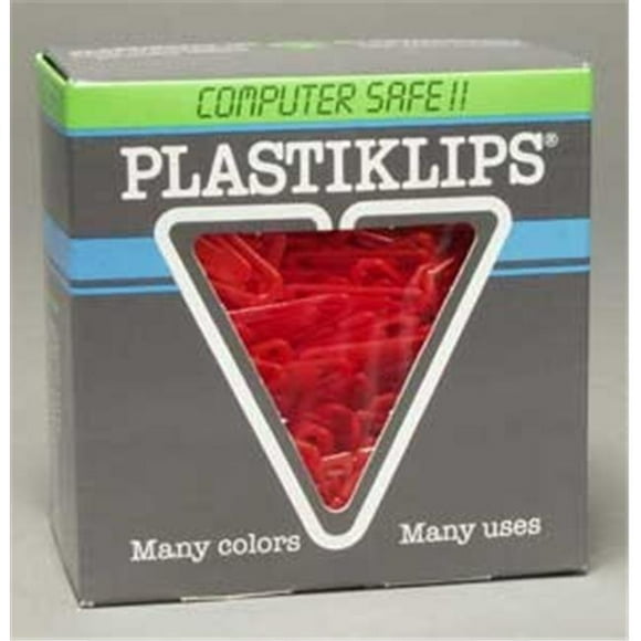 Plastiklips Clips de Papier Taille Moyenne 500 Pack Rouge (LP-0320)