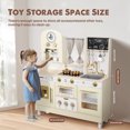 thumbnail image 6 of EDUBEBO Kids Kitchen playset, Wooden Play Kitchen, Height Adjustable, Comes with Various Kitchen Accessories, Ideal Role Play Toy Gift for Toddlers and Kids Ages 3-8 (White), 6 of 9