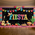thumbnail image 5 of Colorful Design Fiesta Banner Sombrero Fiesta Party Cactus Fiesta for Mexican Celebration Festive Event Indoor Decor Party Backdrop, 5 of 7