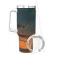 thumbnail image 2 of Vsdgher Sunset Prairie Meditating Horse Pattern 40 oz Tumbler with Handle and Straw Lid | Insulated Cup Reusable Stainless Steel Water Bottle Travel Mug | Gifts for Women Men Him Her, 2 of 8
