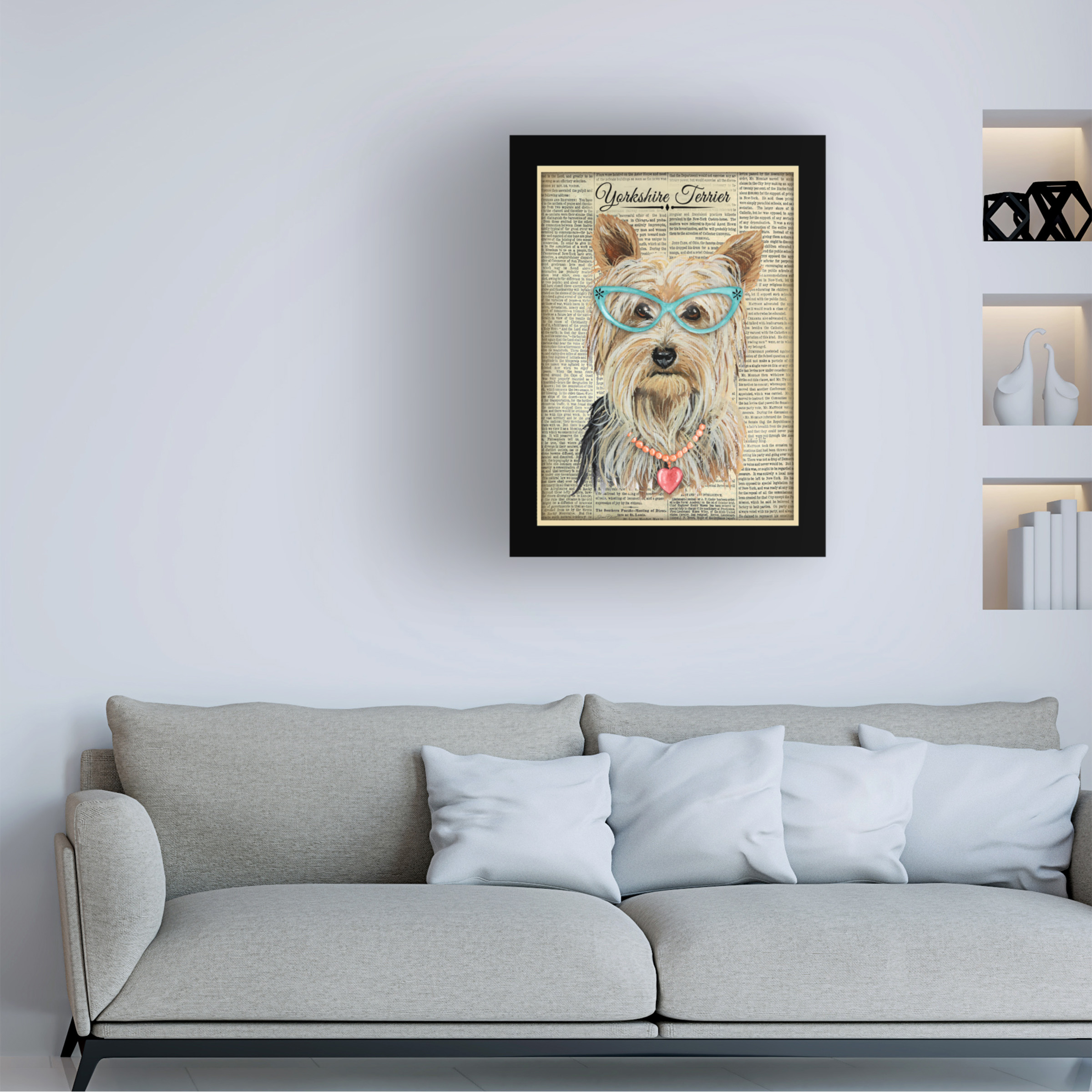 Trademark Fine Art 'Yorkshire Terrier' Canvas Art by Jean Plout