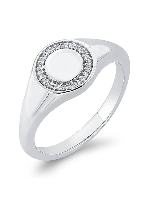 G-H,I2-I3 3 Diamond Promise Ring in 14K White Gold 1/20 cttw, Size-4.5