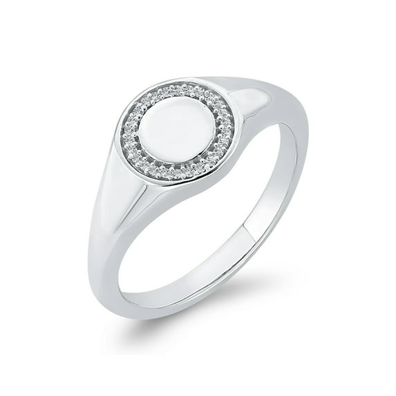 KATARINA Diamond Accent Fashion Ring in 14K White Gold (1/10 cttw, G-H, I2-I3) (Size-3.5)