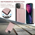 thumbnail image 6 of iPhone 13 Case,Dteck Magnetic Leather Detachable Wallet Functional Removable Case Shockproof Rubber Cards Holder Money Pocket Hybrid Kickstand Back Cover For Apple iPhone 13 6.1-inch,Pink, 6 of 7