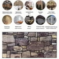 thumbnail image 5 of Dundee Deco 3D Wall Panels - Cladding, Purple Cream Stone Look Wall Paneling, Styrofoam Facing for Interior and Exterior Applications, DIY, Set of 10, Covers 54 sq ft, 5 of 10