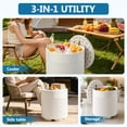 thumbnail image 3 of Enyopro 3-in-1 Outdoor Cooler Side Table, 10Gal HDPE Insulated Patio Table with Storage for use as Party, Patio Decor for Deck Poolside Garden, White, 3 of 4