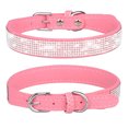 thumbnail image 2 of KBOOK Rhinestone Dog Cat Puppy Collars Bling Suede Leather Adjustable Pet Necklace, 2 of 6