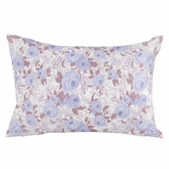 Outdoor Waterproof Throw Pillow Covers Set of 2 Purple Floral Decorative Pillowcases Lumbar Outdoor Pillows Cushion Case 20x12 Inch Camellias Flowers Patio Pillows for Couch Sofa Bed Garden