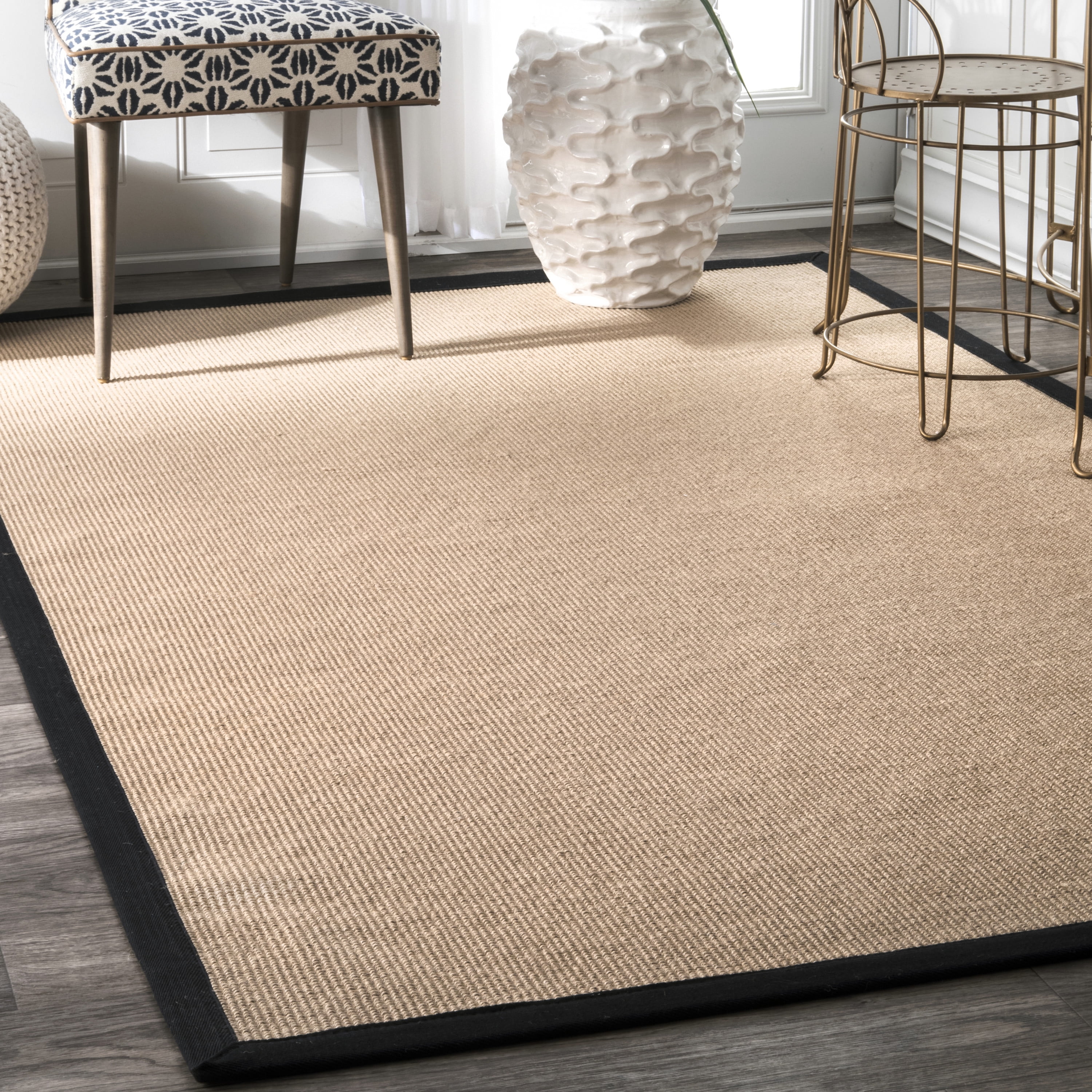 nuLOOM Laurel Machine Woven Jute Runner Rug Black 2' 6 x 10' nuLOOM Laurel Machine Woven Jute Runner Rug Black 2' 6 x 10'