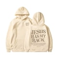 thumbnail image 5 of XIAOCHA "Jesus" Letter Hoodie for Women Loose Fit Drawstring Pullover Hooded Top Casual Trendy Streetwear Hoodies, 5 of 6