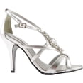 thumbnail image 3 of dyeables women's heidi manmade slingback sandal,silver metallic,7 b us, 3 of 7