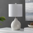 thumbnail image 1 of Safavieh Lighting Collection Memphis Ivory Ceramic 20-inch Bedroom Living Room Home Office Desk Nightstand Table Lamp (LED Bulb Included), 1 of 1