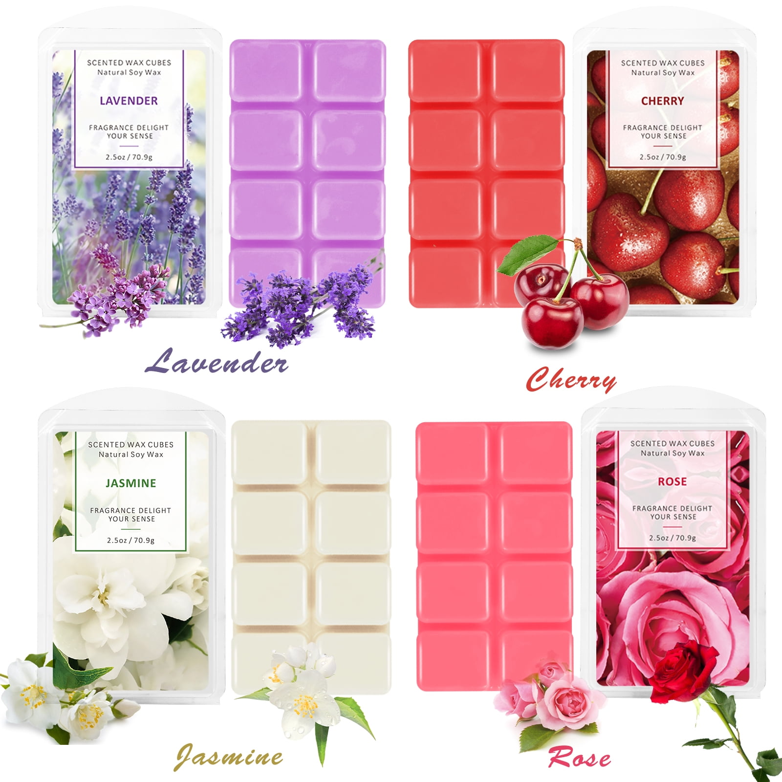 SCENTORINI Scented Wax Melts, Long Lasting Scent Soy Wax Cubes for Warmer Candle Making, 16 Pack Gift Set for Fall and Winter